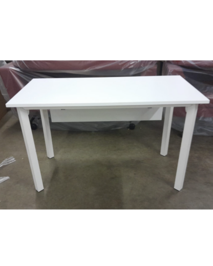 White Desk With Modesty Panel